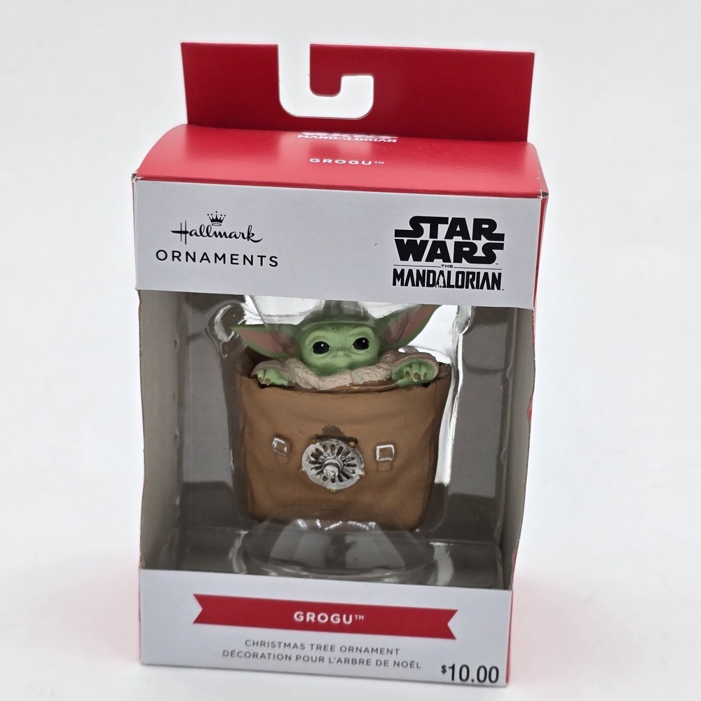 Star Wars:‎ The Mandalorian GROGU in Bag Disney Hallmark 2024 Christmas Ornament